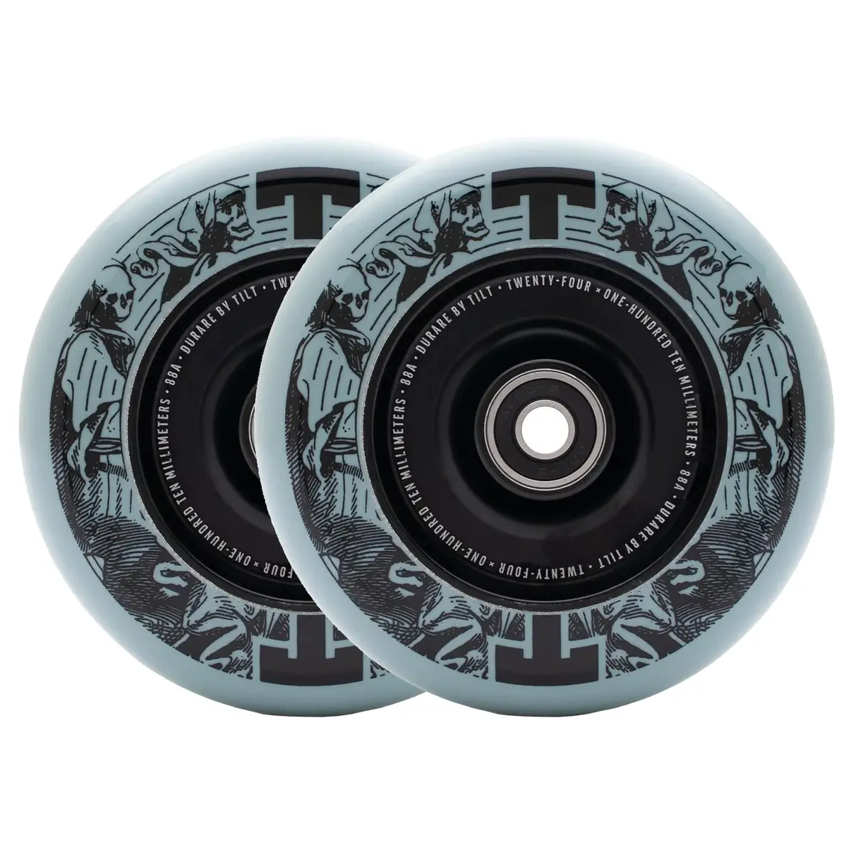 Tilt Durare Scooters Wheels - 110Mm - Phantom Teal - Pair 1