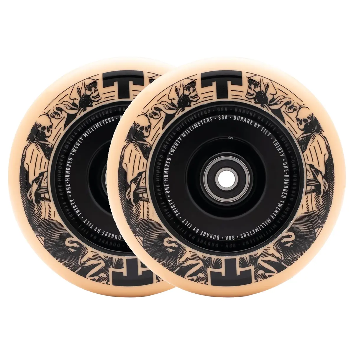 Tilt Durare Scooters Wheels - 120Mm - Phantom Yellow - Pair 1