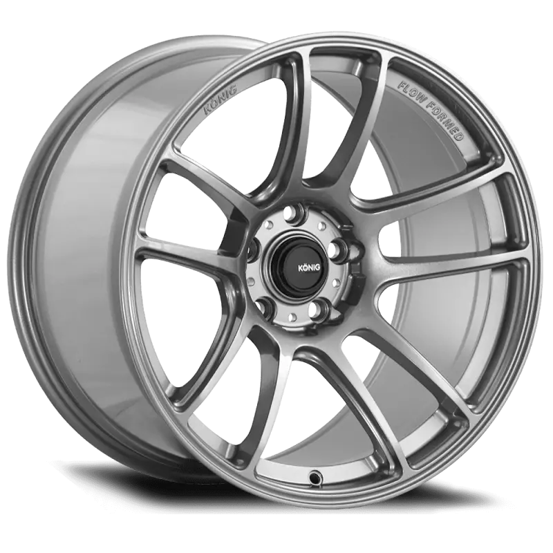 Konig Heliogram 18X8.5 5X114.3 Et42 Titanium Metallic Knurled Bead Flow Formed 1