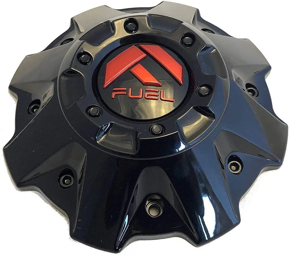 Fuel Gl-Blk/Red Cov Cap 5/6Lug-Blk Rivet 1