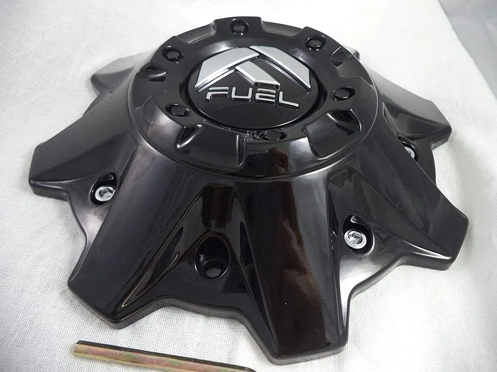 Fuel 8 Lug Gloss Black Cap (Flat Bottom) 1