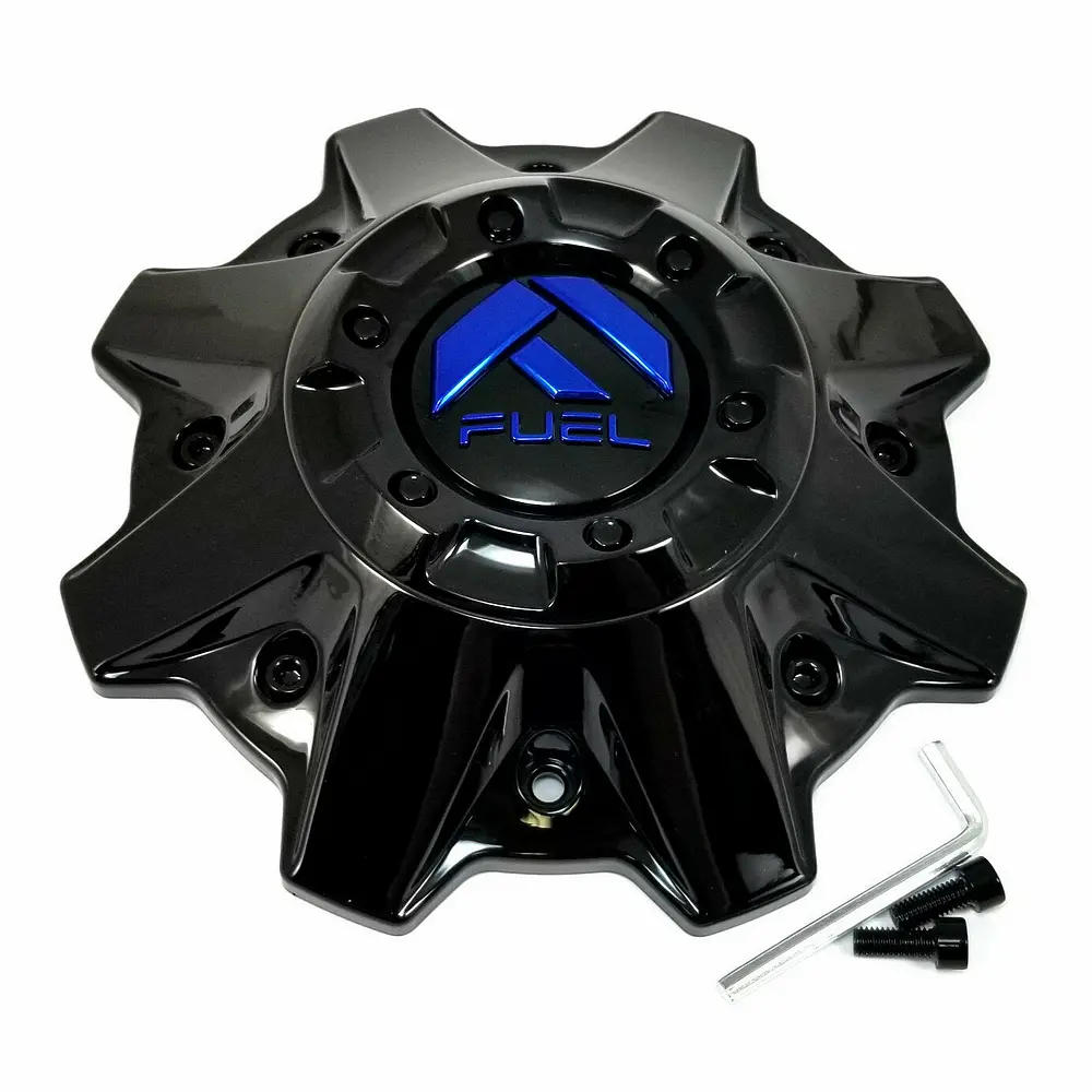 Fuel Gloss Black Blue Logo Cap (Flat) 1
