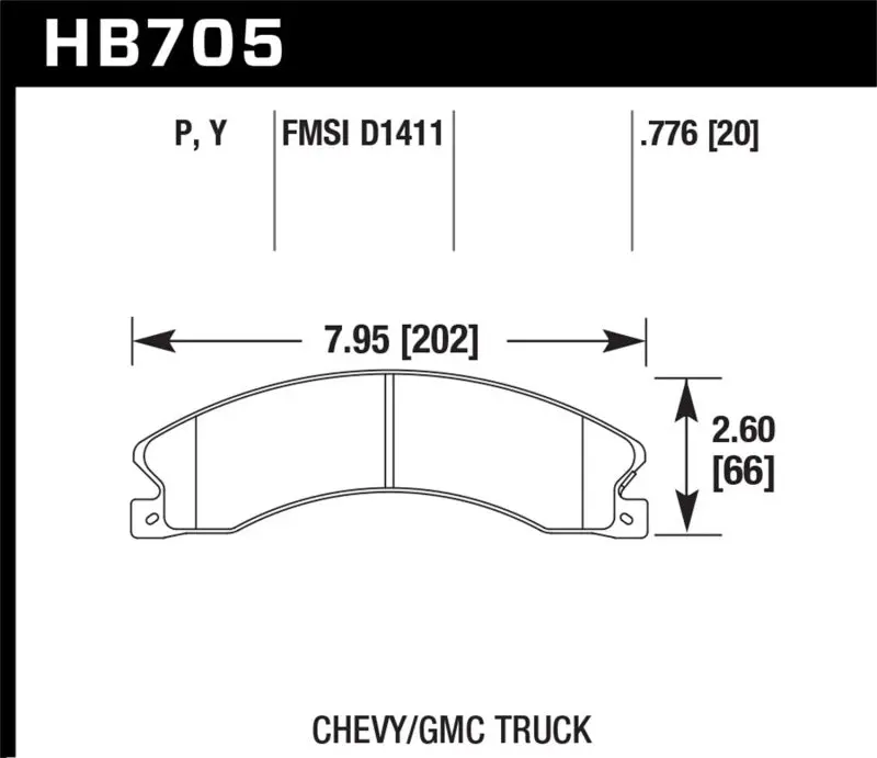 Hawk Chevy/Gmc Express/Silverado/Savana/Sierra 15/25/35/4500 Superduty Rear Lts Brake Pads 1