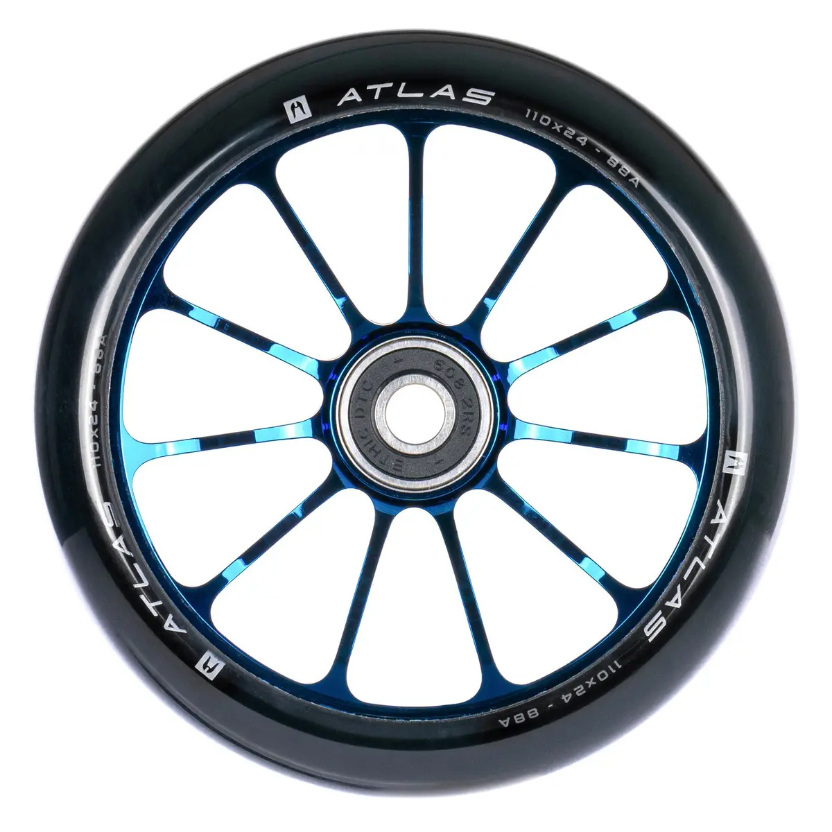 Ethic Atlas Scooter Wheel - 110Mm - Black / Blue Chrome 1