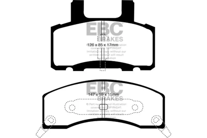 Ebc 90-93 Chevrolet C20 8600 Lb Greenstuff Front Brake Pads 1