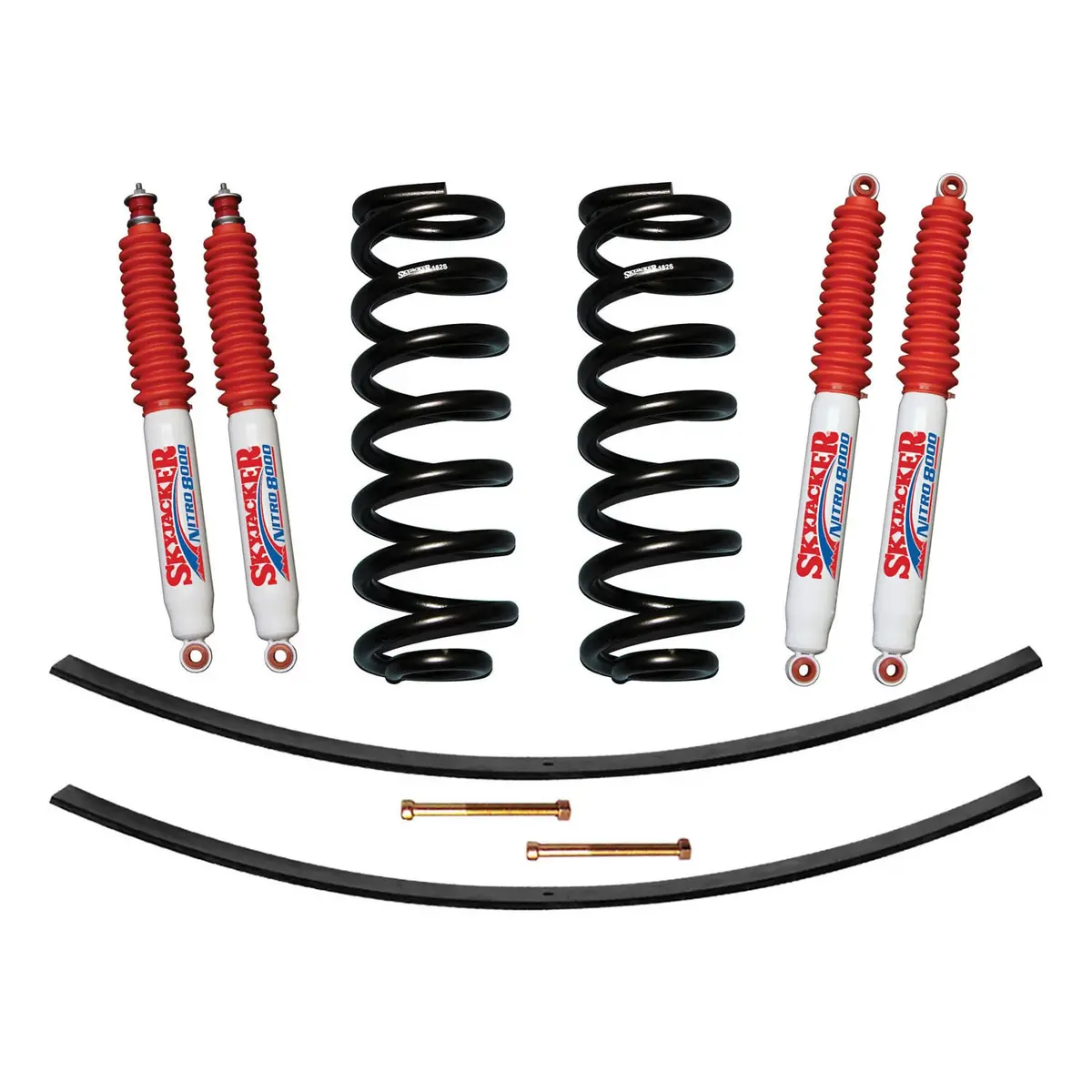 Suspension Lift Kit W/Shock Nitro Shocks 1.5-2 Inch Lift Incl. Front Coil Springs Rear Add-A-Leafs Skyjacker 1