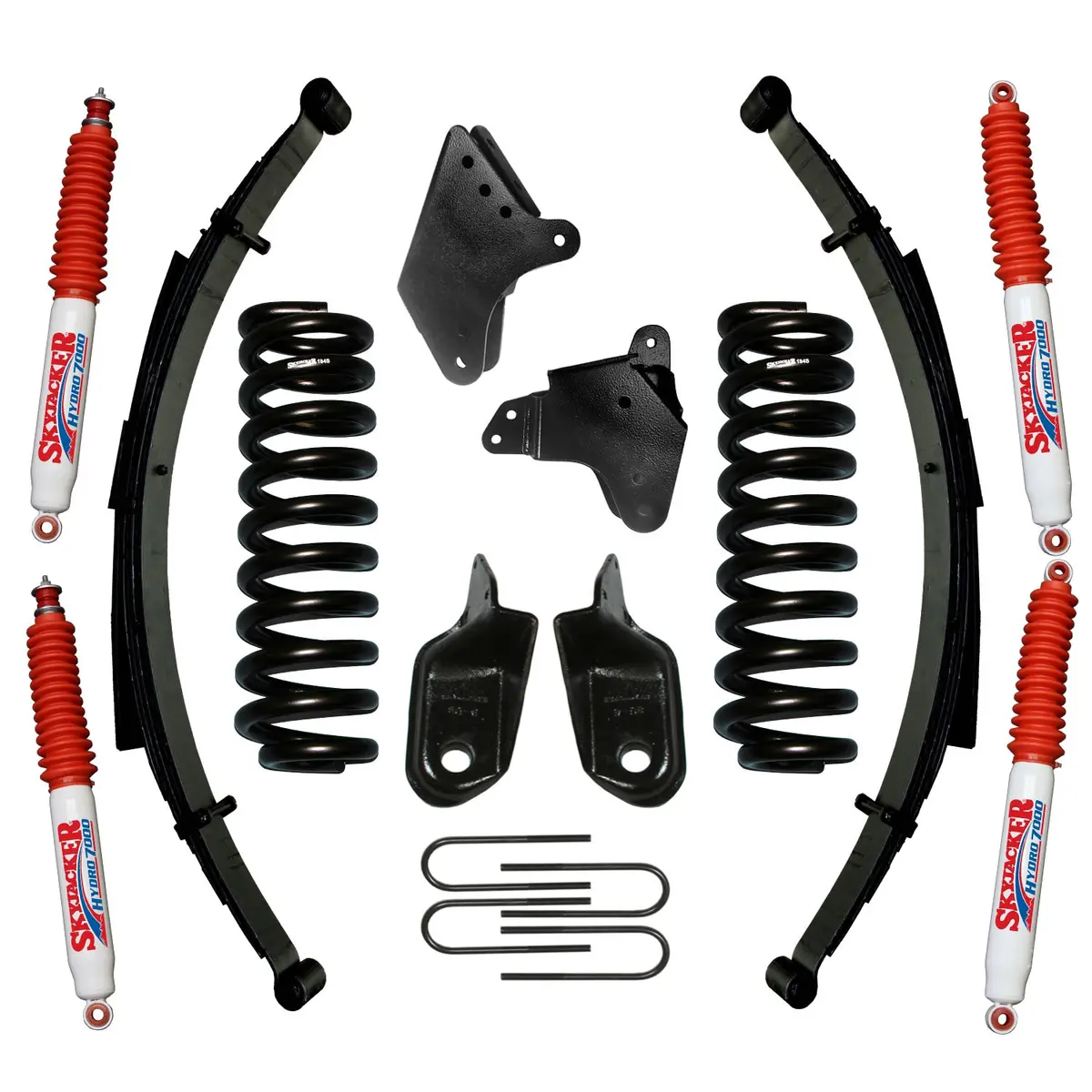 F-150 Suspension Lift Kit 80-96 Ford F-150 W/Shock 6 Inch Lift Incl. Front/Rear Springs Brackets Rear U Bolt Kit Skyjacker 1