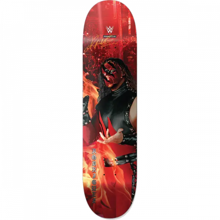 Primitive Wwe Rodriguez Kane 8.25" Red Skateboard Deck 1