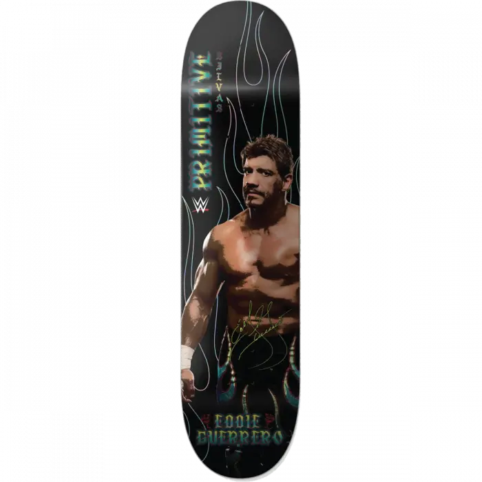 Primitive Wwe Silvas Guerrero 8.25" Black Skateboard Deck 1