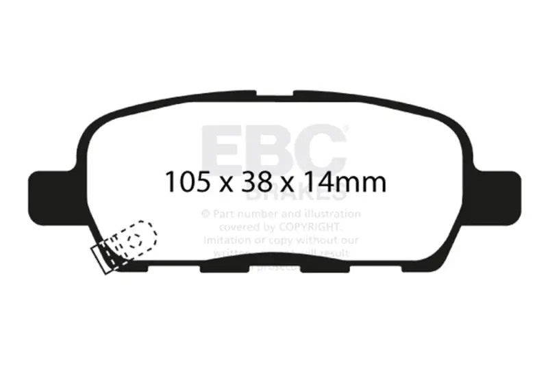 Ebc 02 Infiniti G35 3.5 W/O Dcs Bluestuff Rear Brake Pads 1