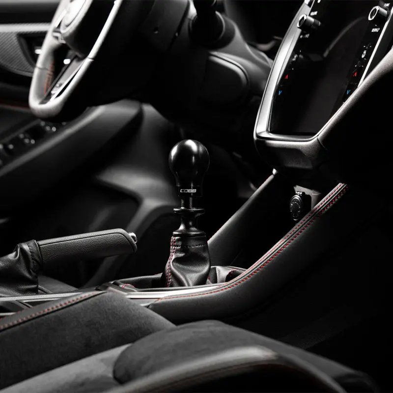 Cobb Subaru 6-Speed Weighted Cobb Shift Knob - Black (Incl. Both Red + Blk Collars) 1