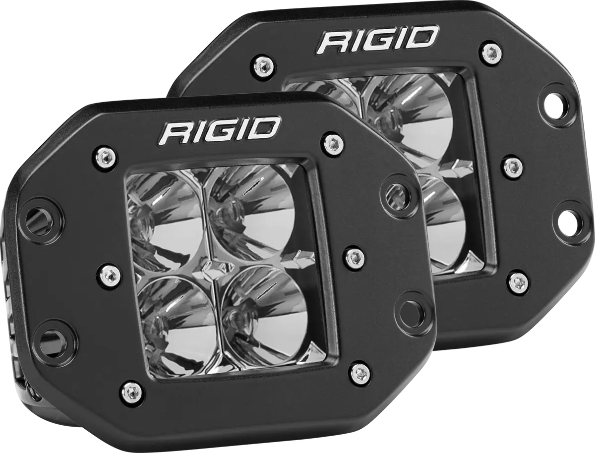 Flood Flush Mount Black Pair D-Series Pro Rigid Industries 1