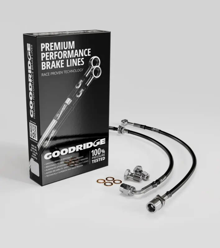 Goodridge 06-15 Honda Civic Stainless Steel Front Brake Lines 1