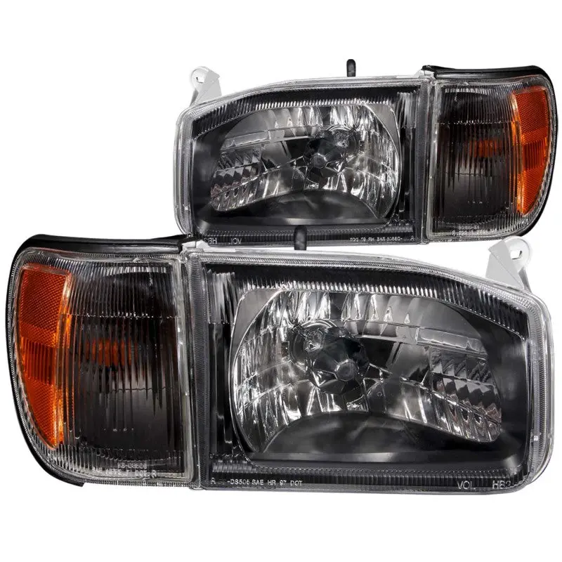 Anzo 1999-2004 Nissan Pathfinder Crystal Headlights Black 1