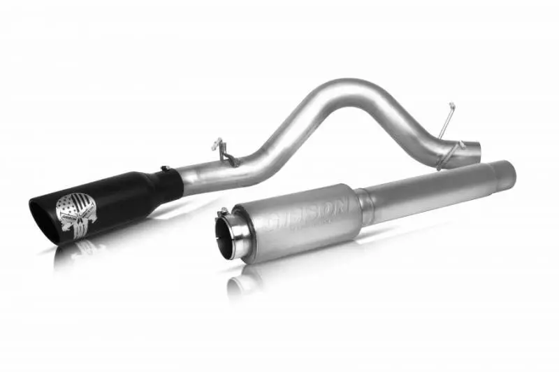 Gibson 07-19 Toyota Tundra Sr5 5.7L 4In Patriot Skull Series Cat-Back Single Exhaust - Stainless 1