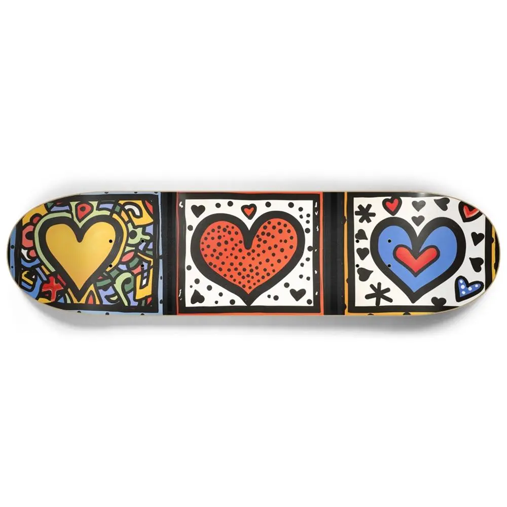 3 Beautiful Hearts Wall Art Or 8.25" Skateboard 1