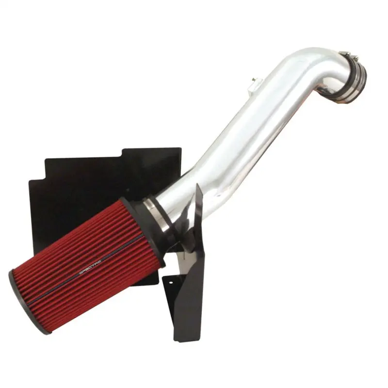 Spectre 01-04 Gm Truck V8-6.6L Dsl Air Intake Kit - Clear Anodized W/Red Filter 1