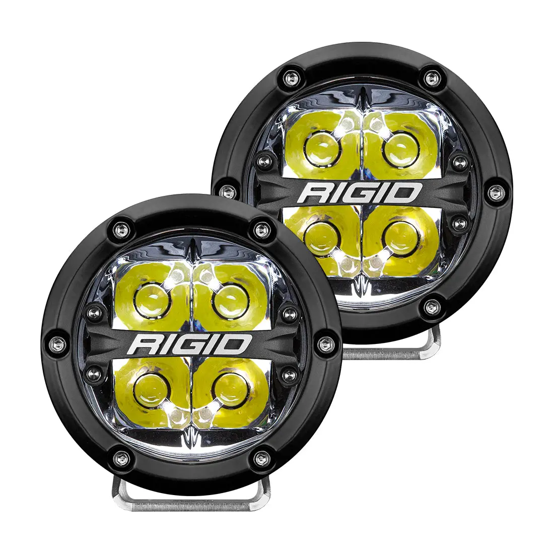 360-Series 4 Inch Led Off-Road Spot Beam White Backlight Pair Rigid Industries 1