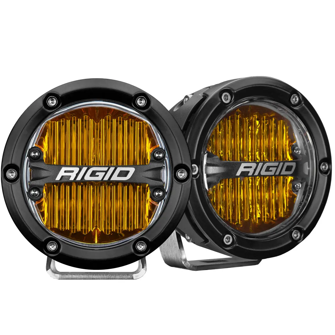 360-Series Pro Sae 4 Inch Fog Light Yellow Pair Rigid Industries 1