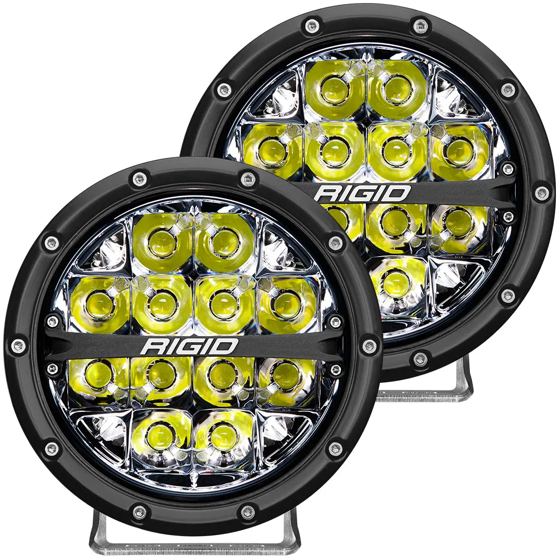 360-Series 6 Inch Led Off-Road Spot Beam White Backlight Pair Rigid Industries 1