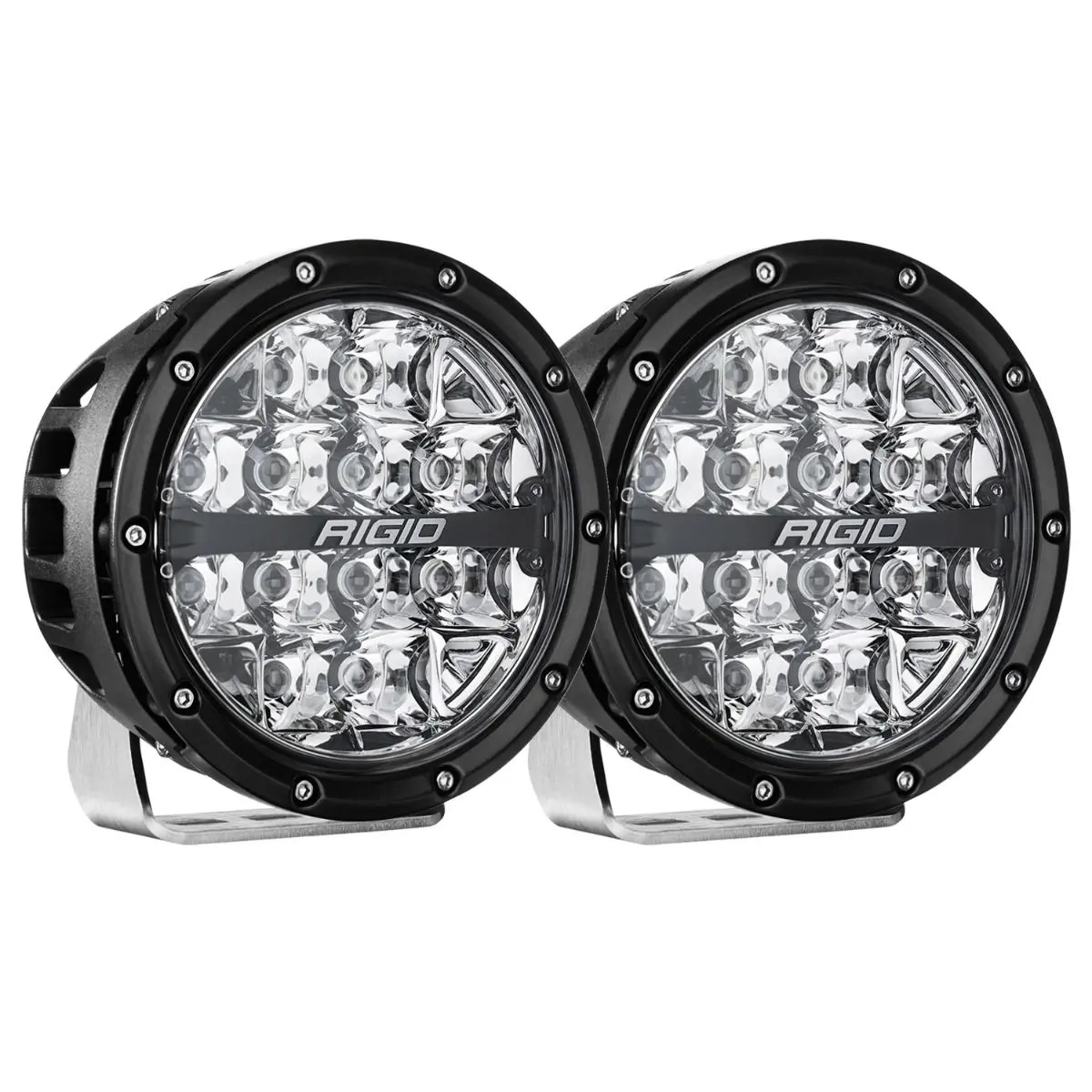 360-Series 6 Inch Off-Road Lamp Spot Beam Rgbw Backlight Set Of 2 Rigid Industries 1