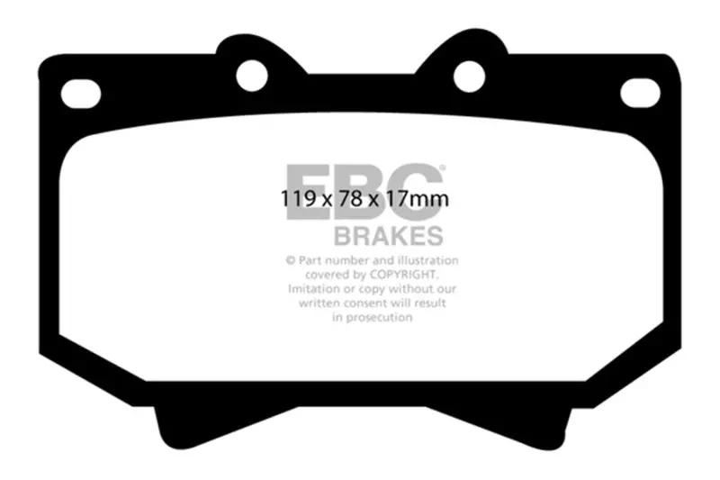 Ebc 98-07 Lexus Lx470 4.7 Greenstuff Front Brake Pads 1