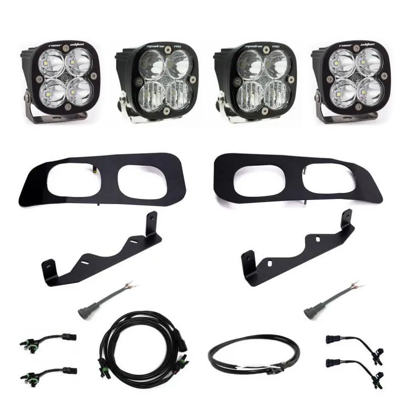 Baja Designs 2023+ Ford F-250/350 Squadron Racer/Pro Unlimited Dual Fog Pocket Light Kit W/ Upfitter 1