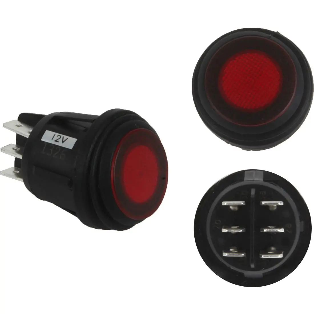 3 Position Rocker Switch Red Rigid Industries 1