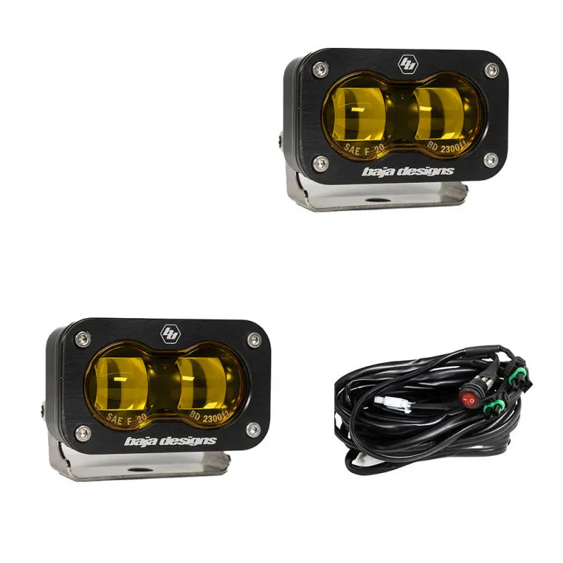 Baja Designs Universal S2 Sae Spot Led (Pair) - Amber 1