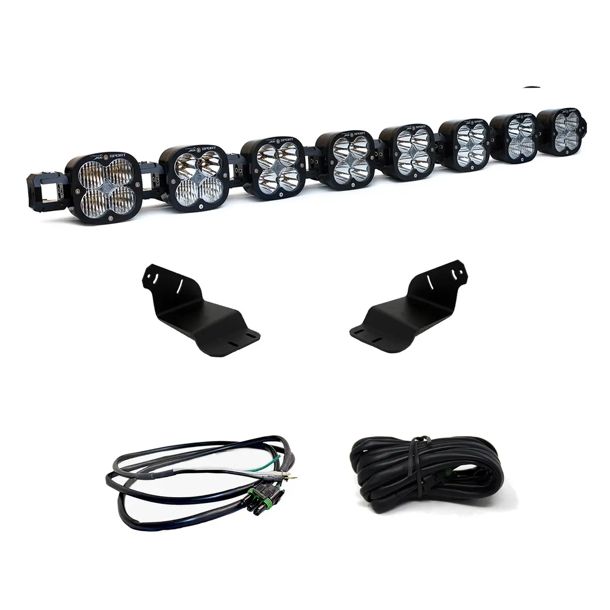 Bronco Roof Light Bar Kit 21-Up Ford Bronco 8 Xl Linkable W/Upfitter Baja Designs 1