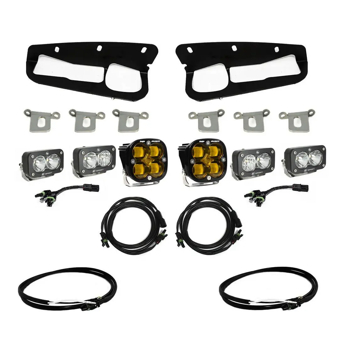Bronco Amber Sae Fog Pocket Kit 21-Up Ford Bronco W/Upfitter Baja Designs 1