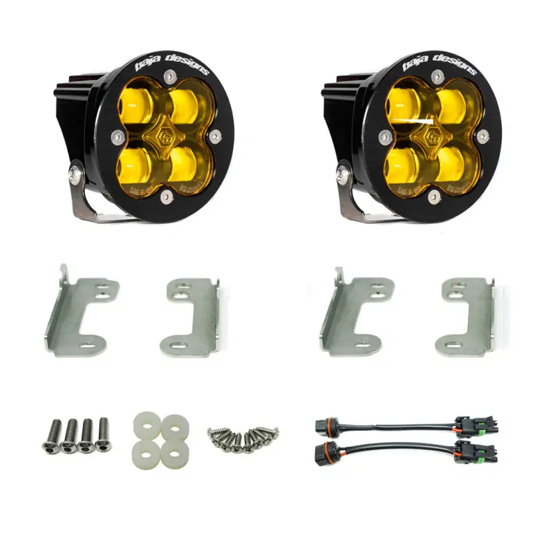 Baja Designs 18-20 Jeep Jl Fog Pocket Kit For Wrangler Jl Sahara Squadron Amber Lens Sae Fpk 1