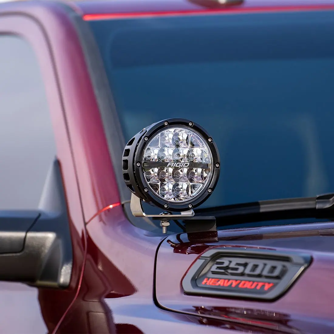2019-Present Dodge Ram 2500/3500 A-Pillar 6 Inch 360-Series Led Light Kit Rigid Industries 1
