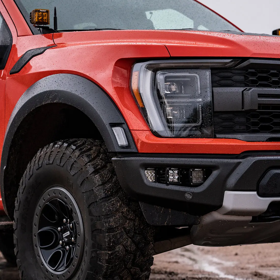 2021-Present Ford Raptor Triple Fog Light Kit Rigid Industries 1