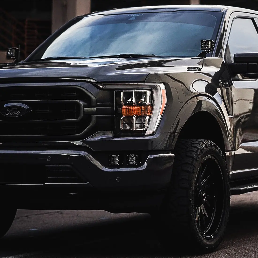 2021-Present Ford F-150 Dual Fog Mounts Rigid Industries 1