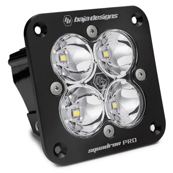 Flush Mount Led Light Pod Black Clear Lens Work/Scene Pattern Squadron Pro Baja Designs 1