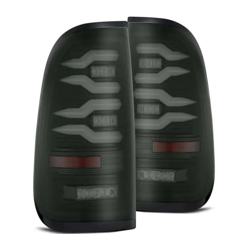 Alpharex 97-03 Ford F150 / 99-16 Ford F250/F350/F450/F550 Luxx-Series Led Tail Lights - Black 1