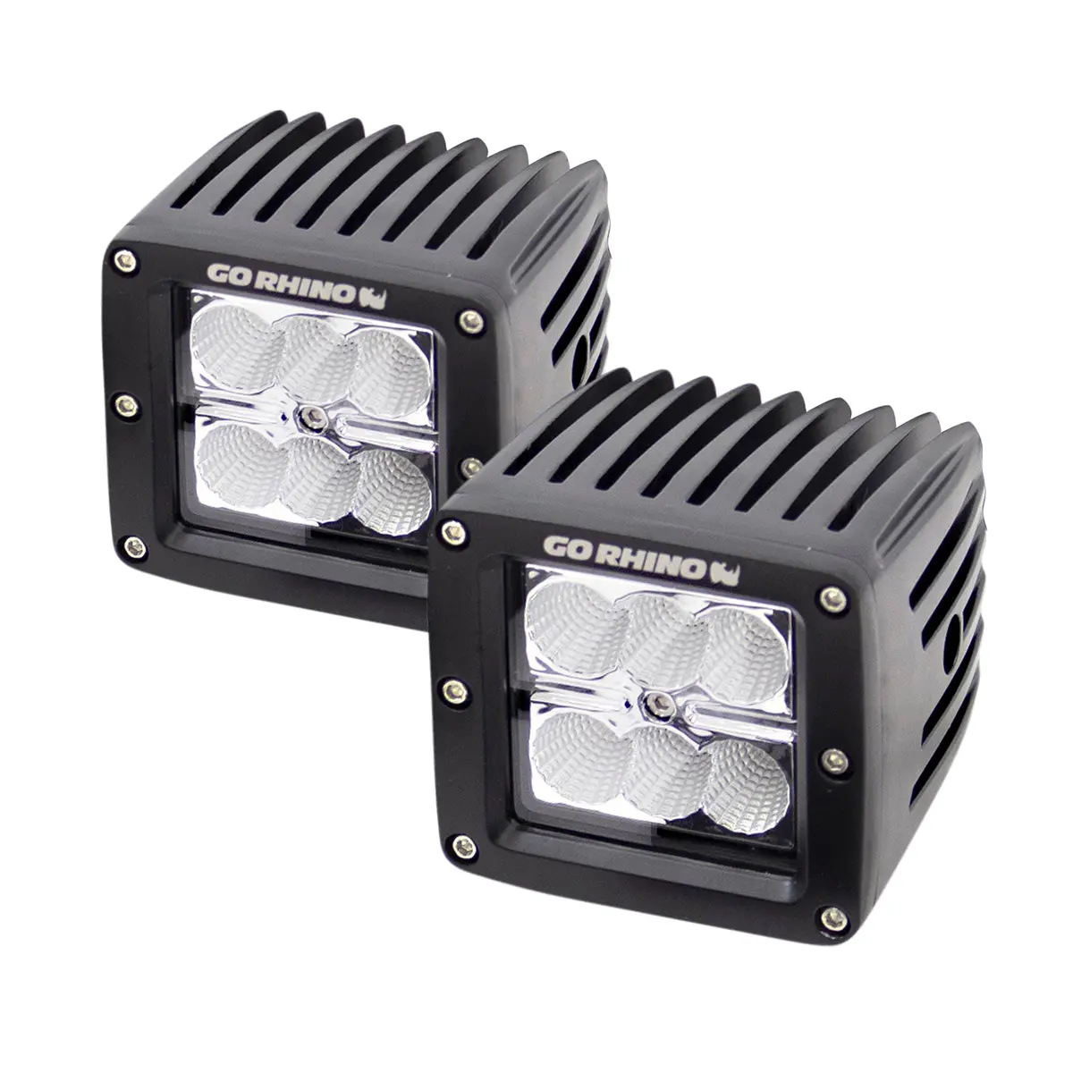 Go Rhino Classic Led Lighting - Pair Of 3" Led Cube Lights 1