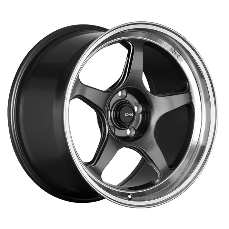 Konig Hyperspec 18X9a 5X112 Et42 Anthracite Metallic Wheel W/ Mirror Machined Lip (Knurled Bead) 1