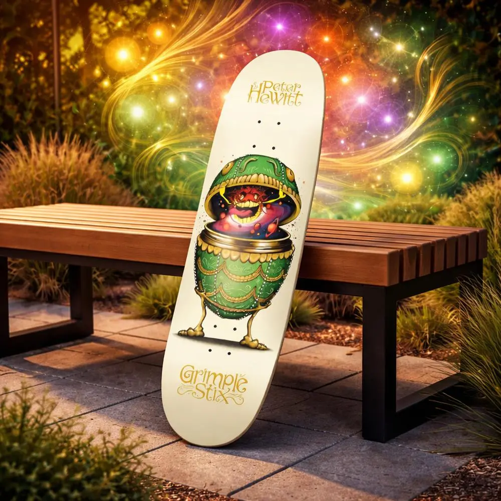 Antihero Hewitt Grimple Stix Fabrage Egg 8.75" Cream Skateboard Deck 1