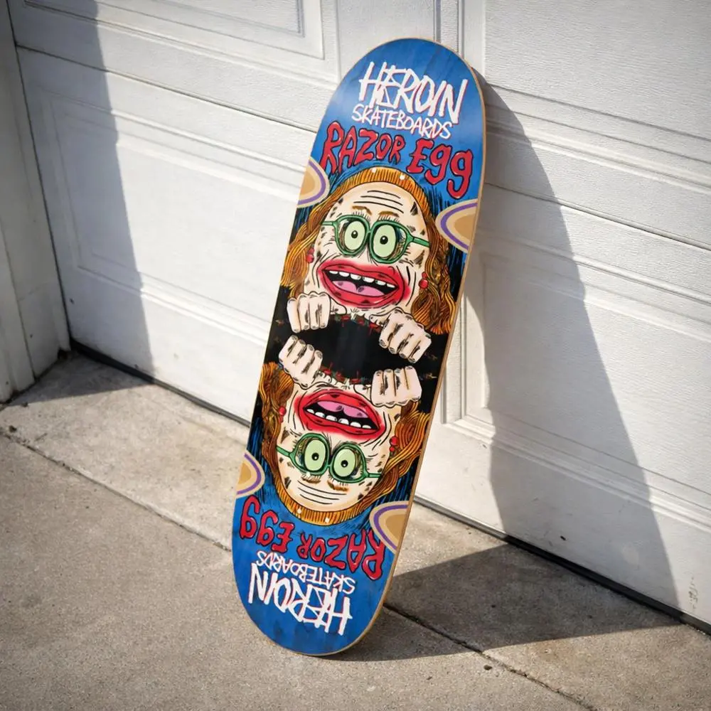 Heroin Auntie Razor Egg 9.75" Skateboard Deck 1
