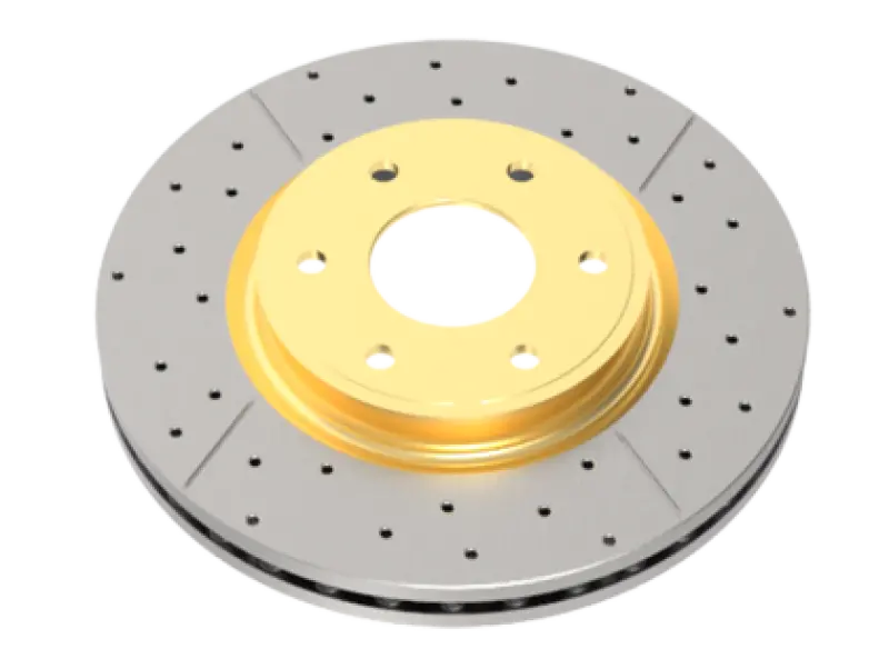 Dba 2016+ Ram 2500 Td 4Wd Front Drilled & Slotted Street Series Rotor W/Gold Hat 1