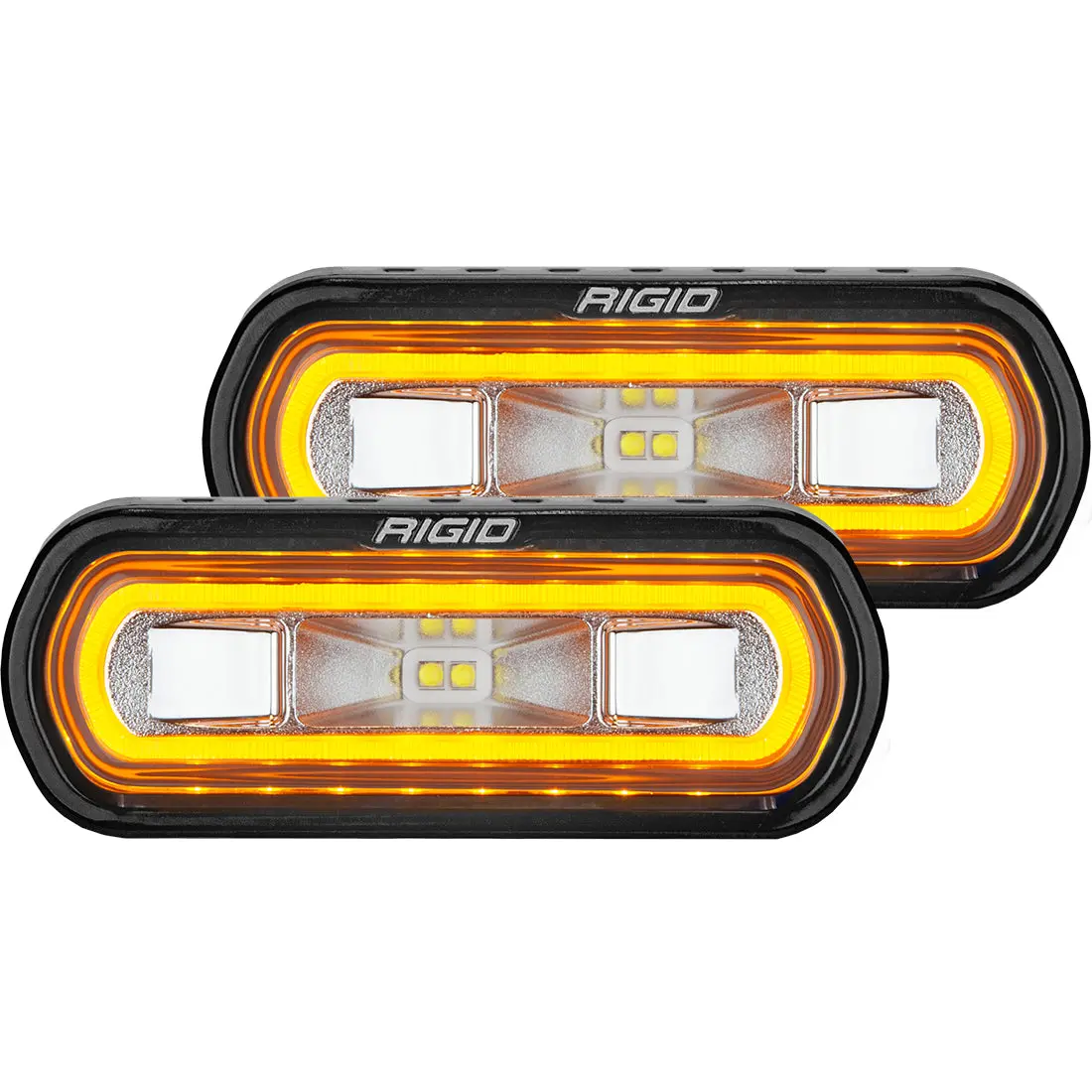 Sr-L Series Off-Road Spreader Pod 3 Wire Surface Mount With Red Halo Pair Rigid Industries 1