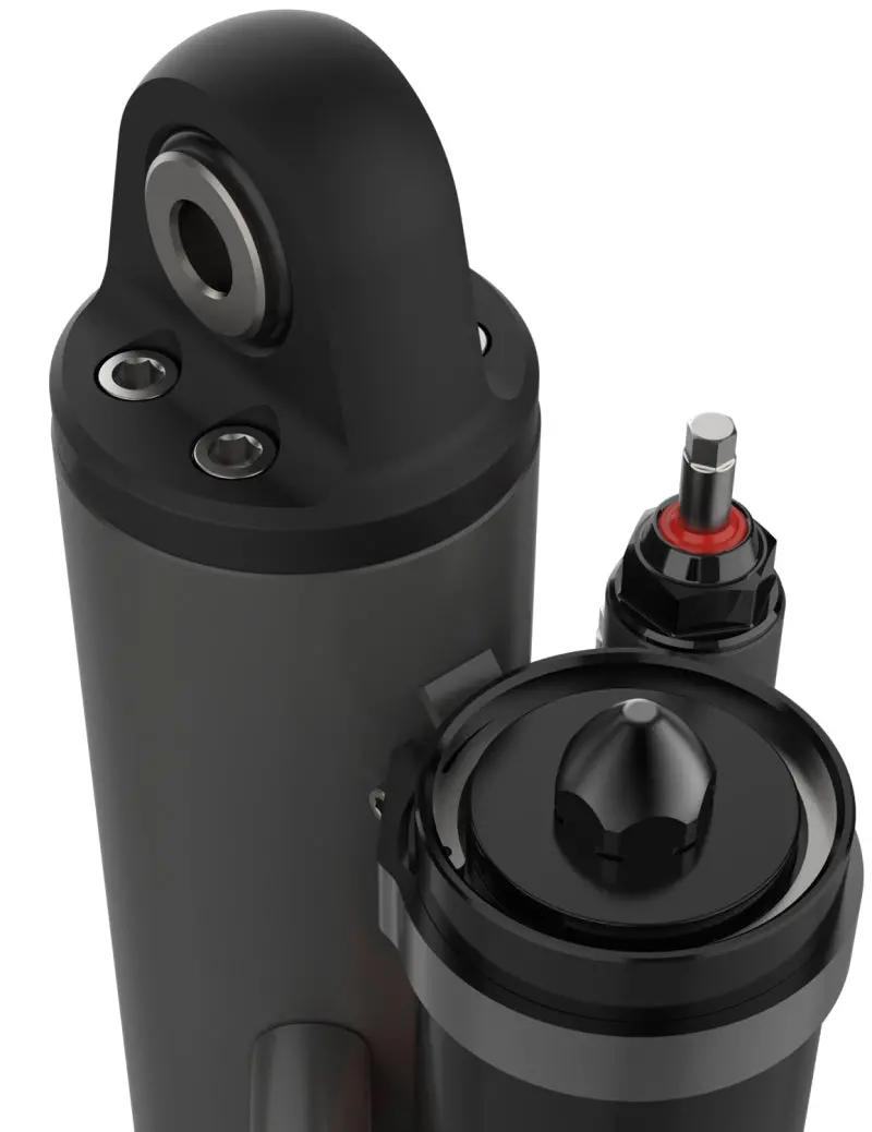 Fox 3.5 Factory Race 3/4In Shaft 5-Tube External Bypass 16In Piggyback Shock - Left 1