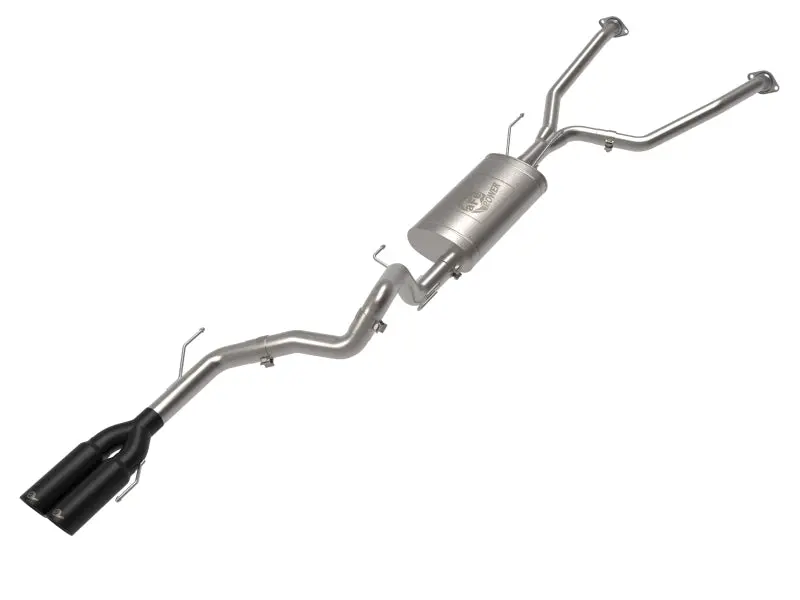 Afe 23-24 Toyota Sequoia V6 3.4L Vulcan Series 2-1/2In To 3In 304 Ss Cat-Back Exhaust W/ Black Tip 1