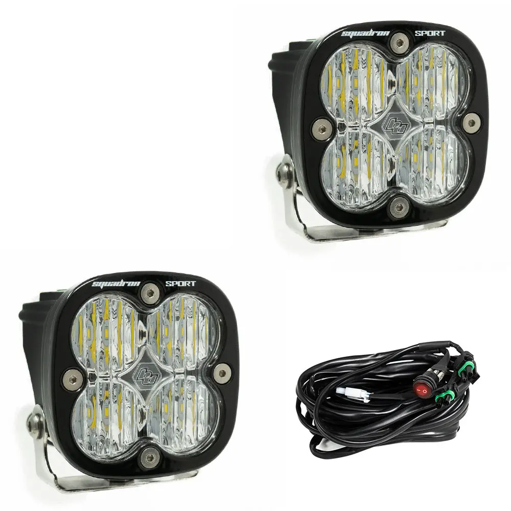 Led Light Pods Clear Lens Wide Cornering Pair Squadron Sport Baja Designs 1
