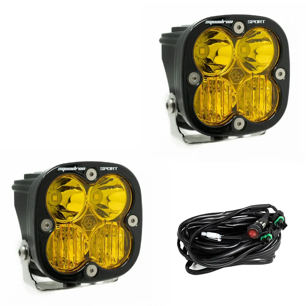 Led Light Pods Amber Lens Driving/Combo Pair Squadron Sport Baja Designs 1