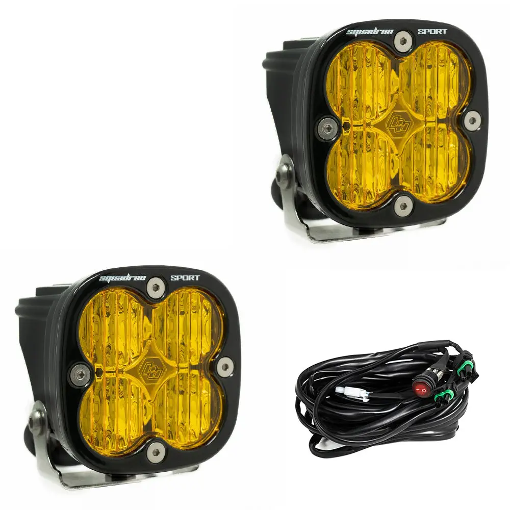 Led Light Pods Amber Lens Wide Cornering Pair Squadron Sport Baja Designs 1