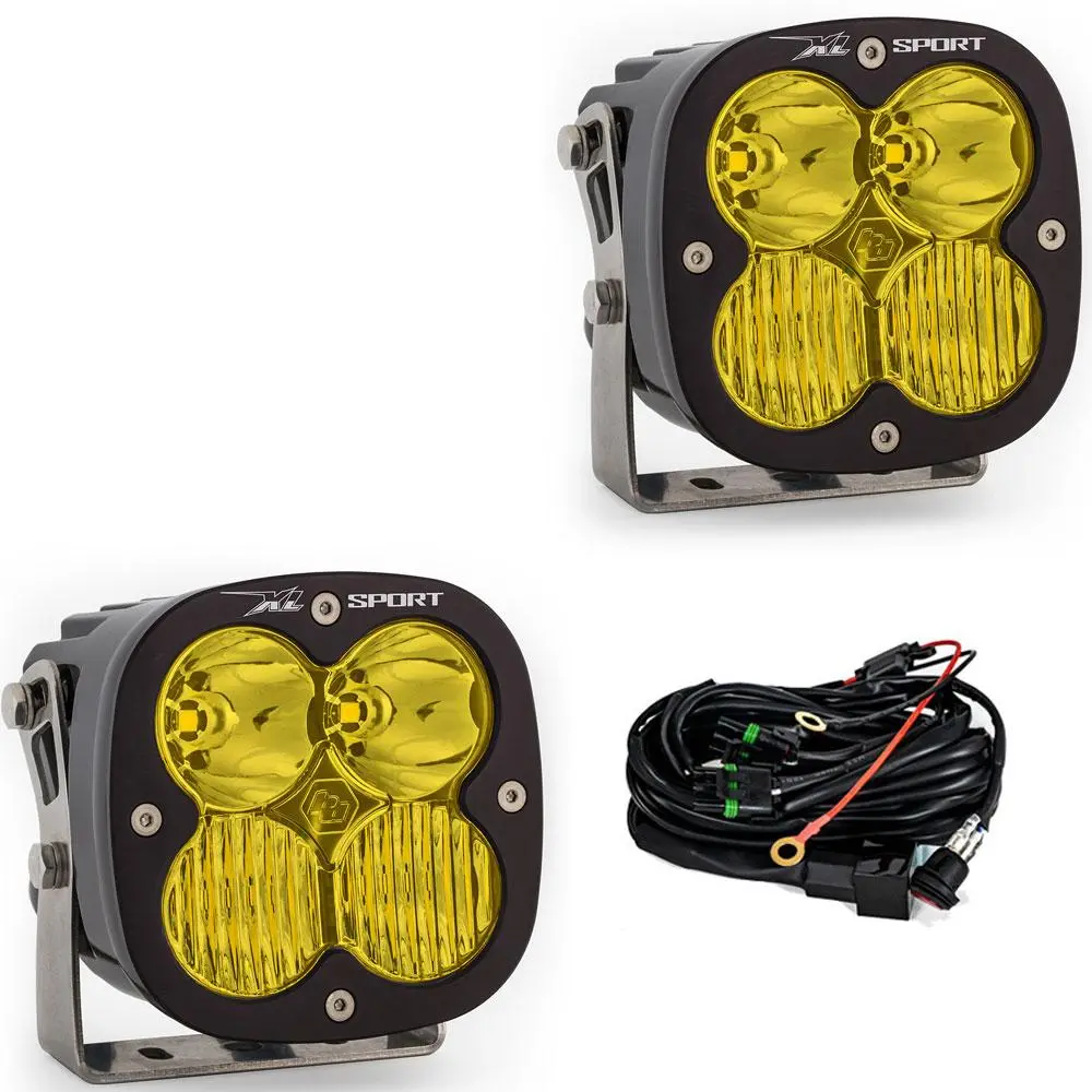 Led Light Pods Amber Lens Driving Combo Pattern Pair Xl Sport Series Baja Designs 1