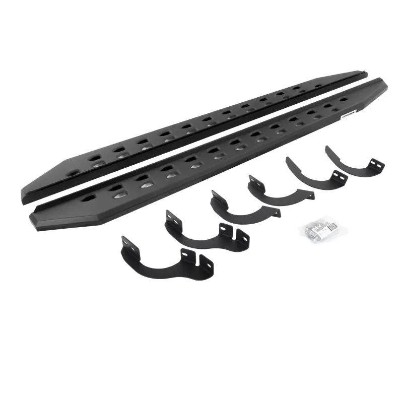 Go Rhino 14-22 Toyota 4Runner (No Ltd/Nghtshd) Rb20 Slim Running Boards Kit (W/Brackets) - Tex. Blk 1